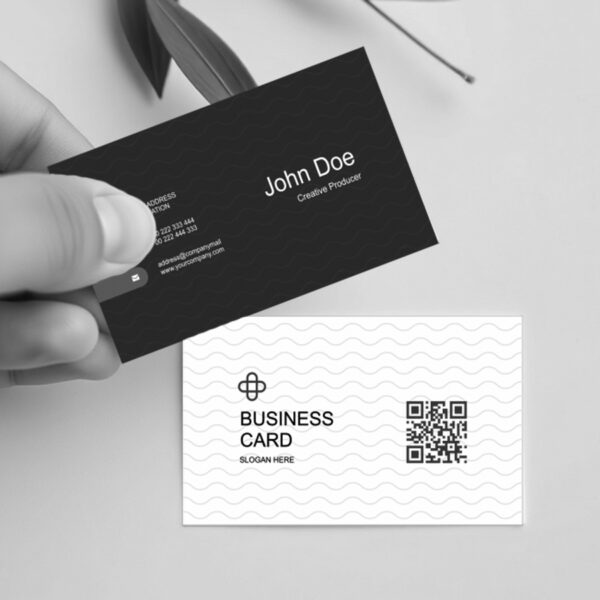 Standard Business Card Both Side Black & White 300gsm