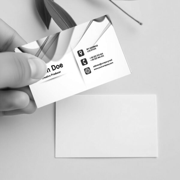 Standard Business Card Single Side Black & White 300Gsm