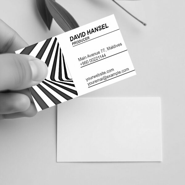 Standard Business Card Single Side Black & White 250gsm