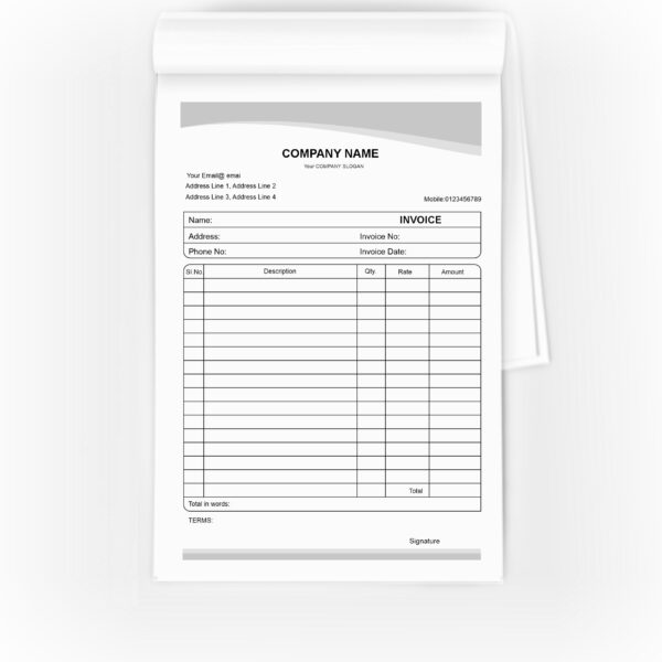 Bill Book A6 Portrait Duplicate