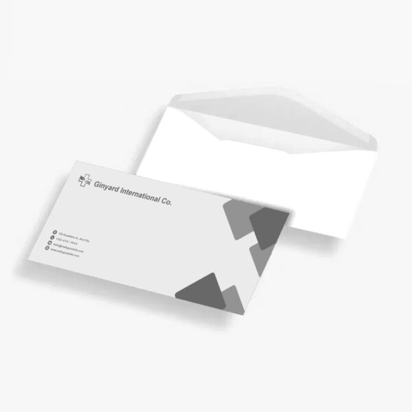 Envelope Black & White 4"x 9" (DL)