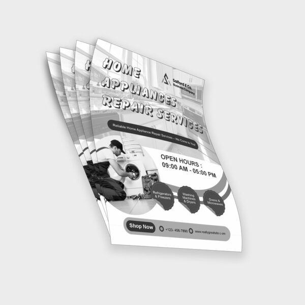 Flyers Black & White A6 Single Side