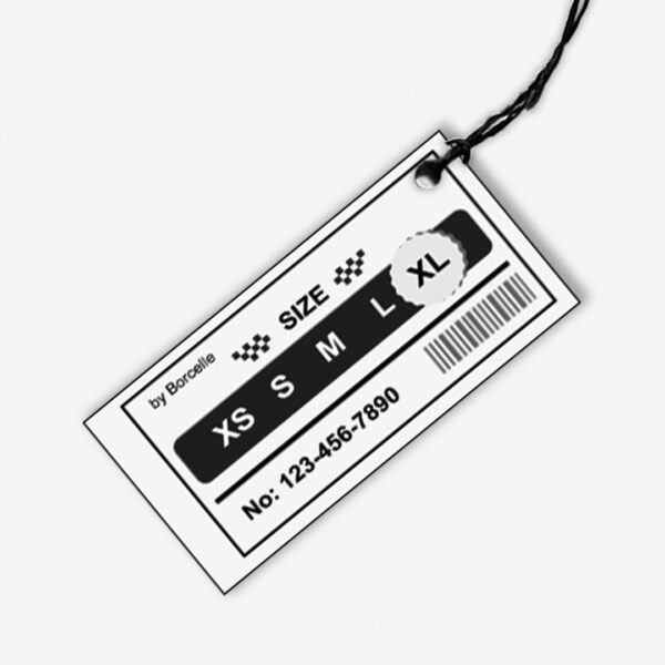 Clothing Tags Black & White Single side
