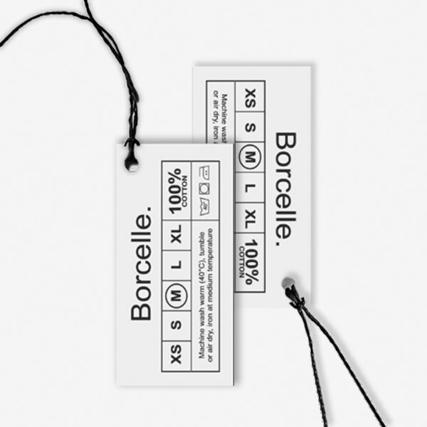 Clothing Tags Black & White Both side