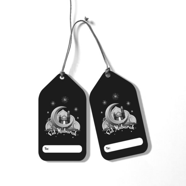 Eid Tags Black & White Both side