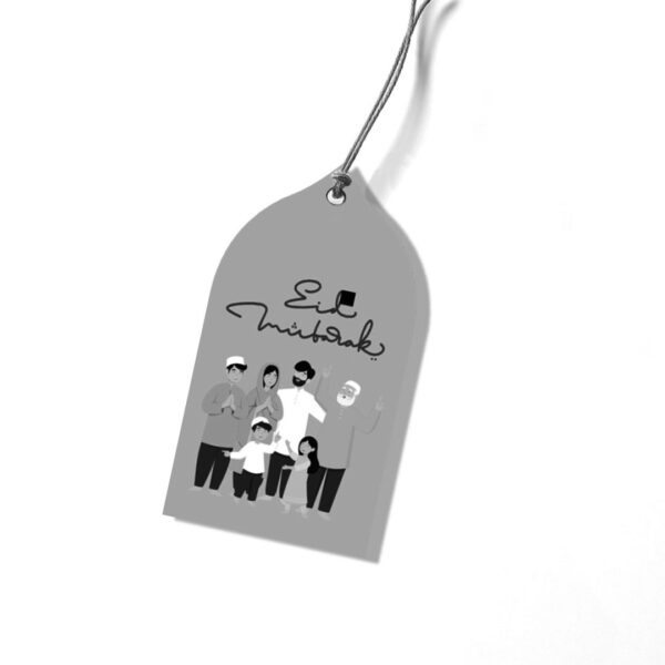 Eid Tags Black & White Single side