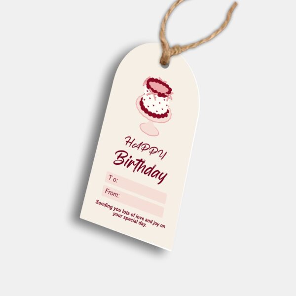 Happy BirthDay Tags Color Single side