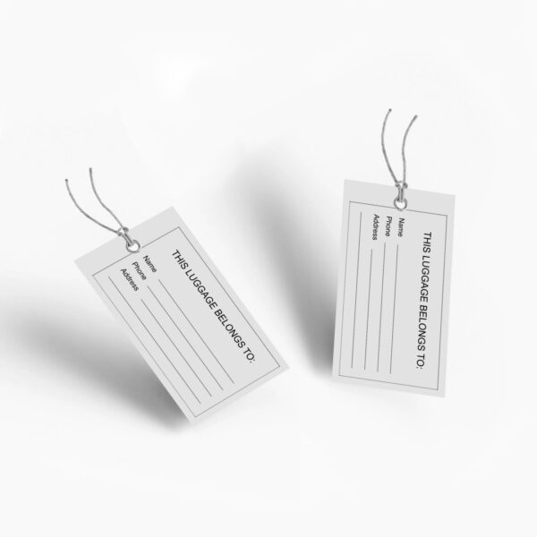 Luggage Tags Black & White Both side