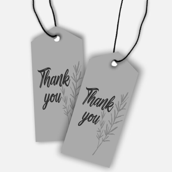 Thank You Tags Black & White Both side